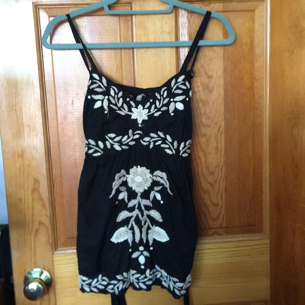 Joystick Embroidered Babydoll Tank